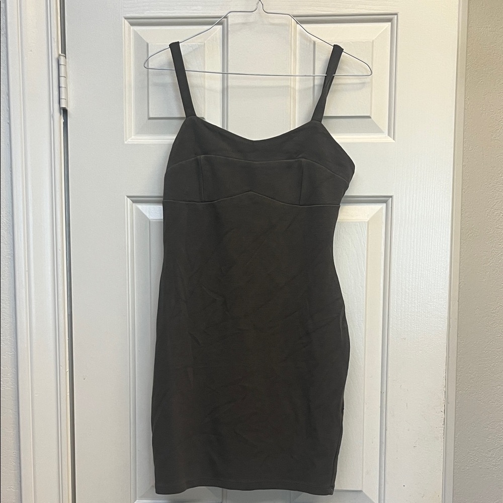 Agaci Brown Spaghetti Strap Dress sz S